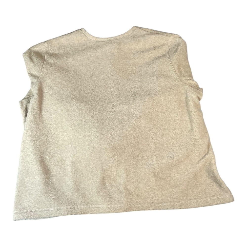 Croft & Barrow Women's Full-Zip Fleece Beige Size 3X - Picture 3 of 6